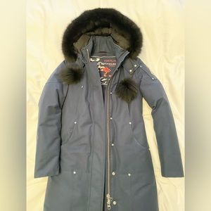 Moose Knuckles Women’s Jacket XS - original stirling parka navy with black trim